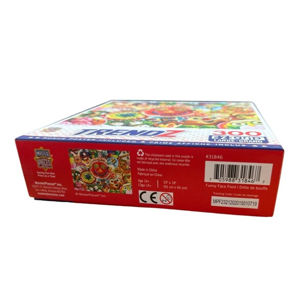 Funny Face Food jigsaw puzzle 300 pieces EZ Grip large 18 x 24 trendz - Picture 3 of 5